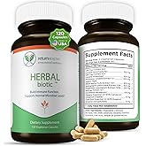 Herbal Biotic, Immune Support Vitamins, Natural Immune System Booster for Adults, Immune Support Supplement Enriched with Cat’s Claw for Probiotic Balance, Digestive Health, 120 Vegan Capsules