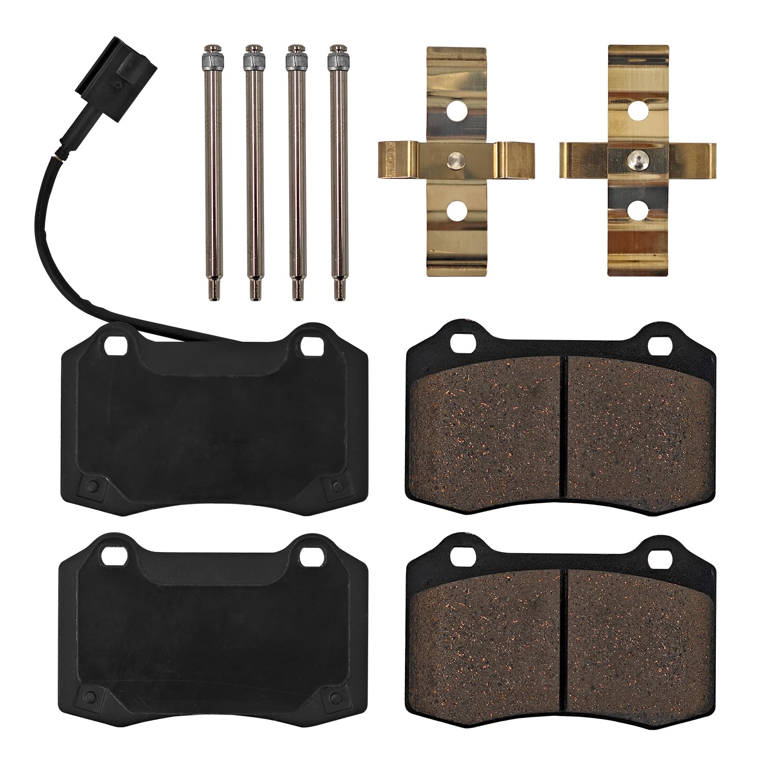 Photo 1 of Buxatina 980156007 4 PCS Rear Brake Pads Set for Maserati Quattroporte S/Sport GT 2007-2022, for Maserati Ghibli S Q4 2014-2022, for Maserati GranTurismo S 2008-2018 (for 4 Piston Rear Calipers)