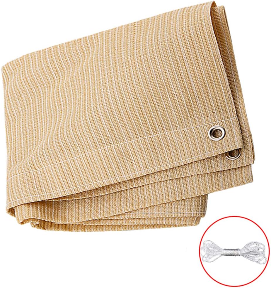 DPPAN 85% Garden Mesh Net Fabric Shade Net, Plants Sun Shade Cloth Greenhouse Sunblock Block Pergola Cover with Grommets,Beige_3x8m/9x24ft