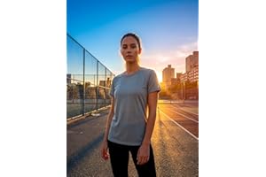 Women Lightweight Athletic T Shirt Short Sleeve Crew Neck Workout Top Solid Color Training Tee