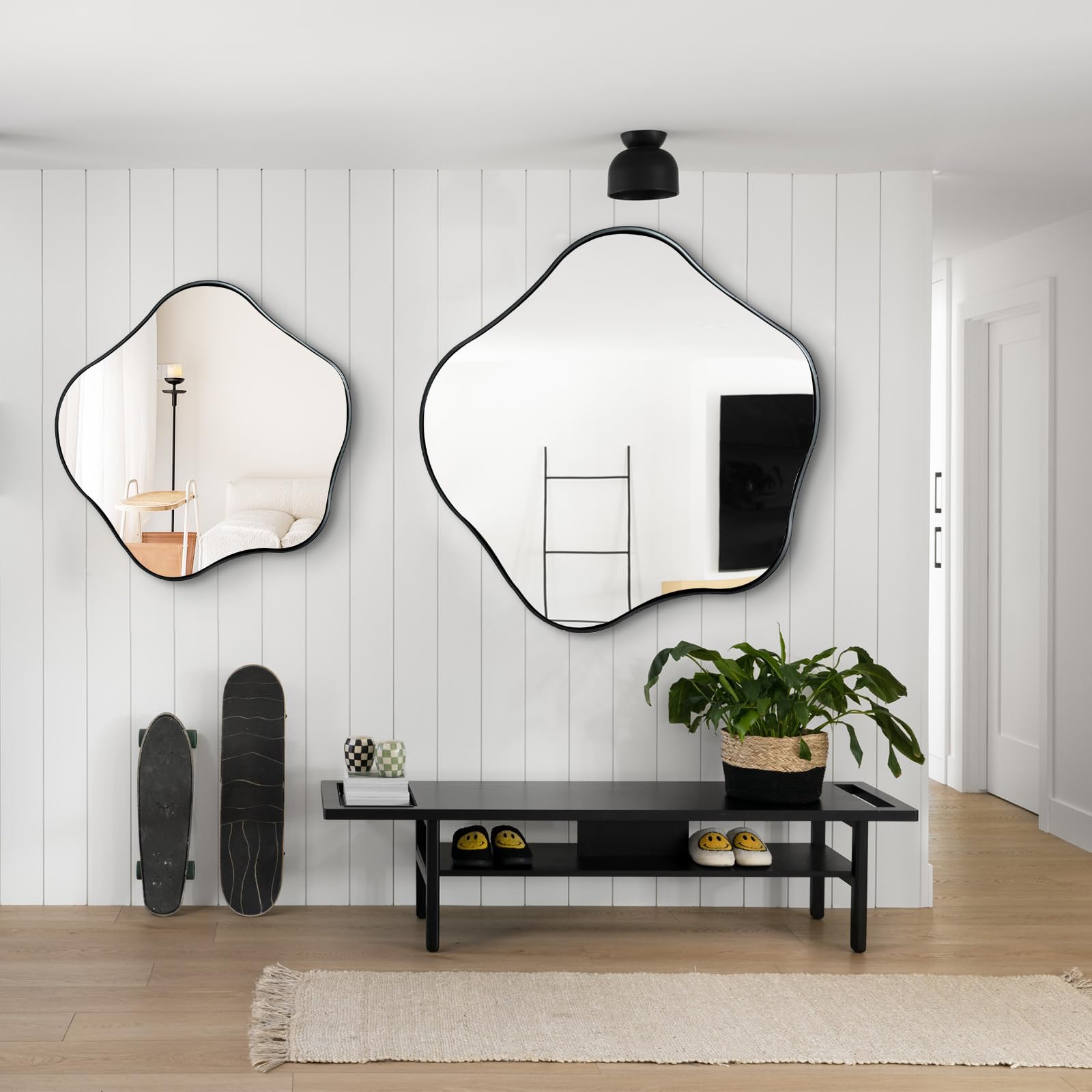 womilous Large Irregular Mirror, 35