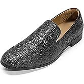 AUSTIN MILL Mens Glitter Dress Shoes Slip On Loafers Classic Tuxedo Shoe for Wedding Party Prom