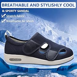 Women's Diabetic Sandals, Adjustable Closure Comfy