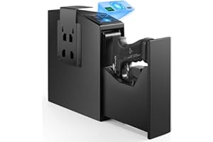 LINEGO Gun Safe,Biometric Slider Gun Safe for Handgun,Gun Safe Pistol Storage,Fingerprint Gun Safe Bedside Supports Quickly Access with 3 Ways, Fingerprint, PIN Code and Key