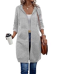 ELESOL Women's Casual Long Fleece Hoodies