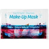 True Fit Try On Makeup Mask - Disposable Cosmetic Mask - Protects Face and Hair - 25 Count (Pack of 1)