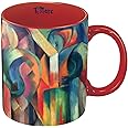 RainCaper Franz Marc Stables Large Porcelain Fine Art Coffee and Tea Mug for Home and Office, 11 Oz, Dishwasher and Microwave Safe