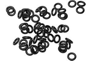 FOCMKEAS 50 PCS Nitrile Rubber O Ring 9mm OD 5mm ID 2mm Width, Metric Buna-N NBR Sealing Gasket Plumbing, Gas, Automotive and Faucet Repair, Resist Oil and Heat O-Rings, Black