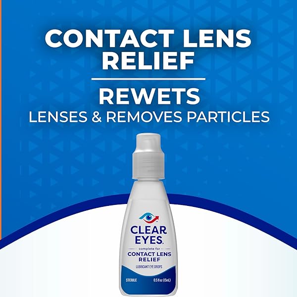 CLEAR EYES CONTACT LENS RELIEF EYE DROPS, 0.5 FL OZ, 3 PACK