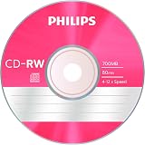 Philips CD-RW 80Min Blank Disc 5 Pack 700MB 4-12x Speed Jewel Case view 2