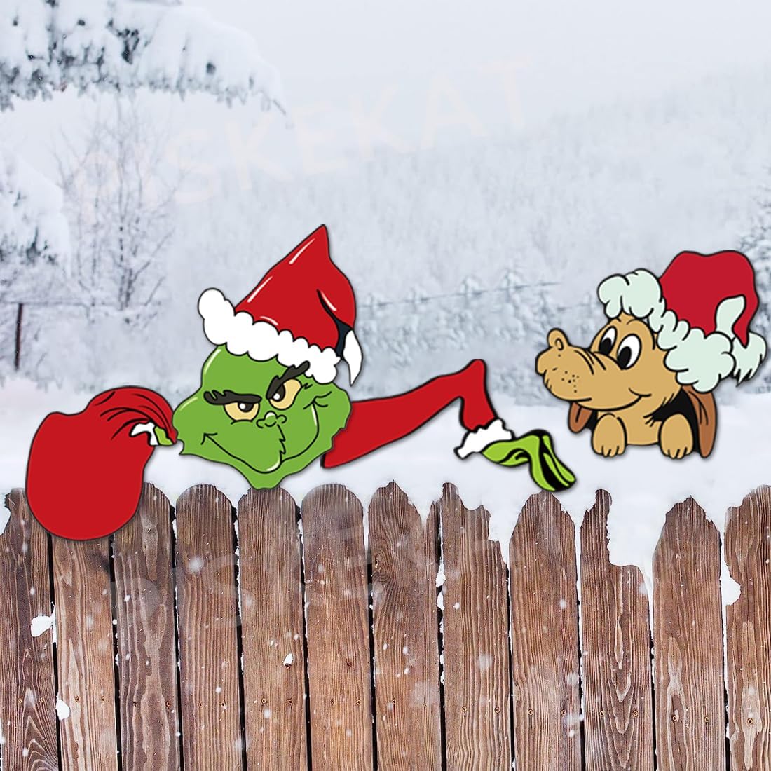 Yard Signs - Christmas Yard Decorations - 4 Pcs Lawn Yard Signs Outdoor Indoor Garden Home Tree Xmas Decor