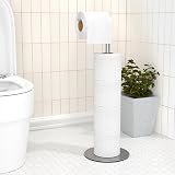 niffgaff Freestanding Stainless Steel Toilet Roll Holder with Heavy Base view 7