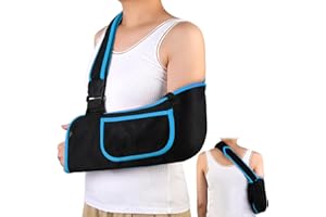MOSAGO Arm Sling, Lightweight & Breathable Medical Sling with Adjustable Shoulder Strap, Shoulder Mesh Immobilizer Slings for Elbow Injury/Torn Rotator Cuff/Wrist Injury/Surgery, Right or Left, Women or Men