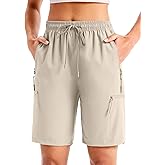 Cyasundent Women's 9" Hiking Shorts Lightweight Stretch Quick Dry Athletic Casual Bermuda Shorts for Women