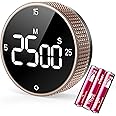 Digital Kitchen Timer with Magnetic, Large LED Display Countdown/Countup Timer, Pomodoro Preset 5/15/25 Mins, Volume & Brightness Adjustable for Cooking Baking Working Studying Gunmetal