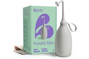 BIDETLITY Butt & Intimate Shower 3.0 – Portable Travel Bidet, Replaces Wipes, Saves Toilet Paper, BPA-Free, Handheld, Travel Bag, Grey