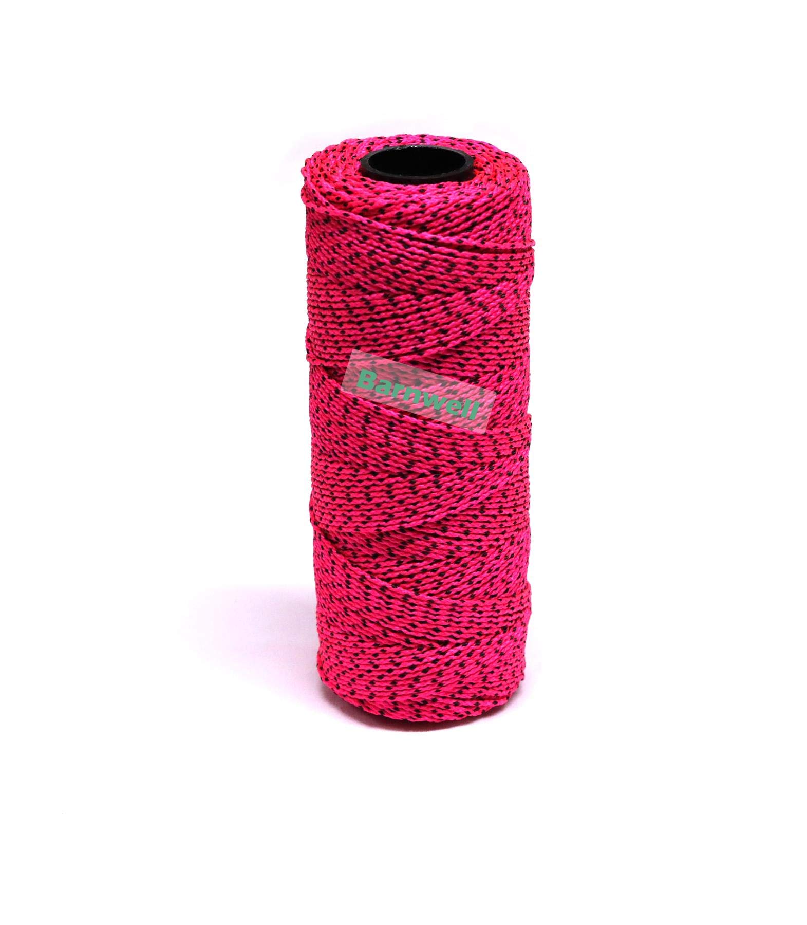 Barnwell Braided Nylon Pink/Black 500ft 150m Masons Builders Building Brick Block Line