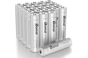 BONAI AAA Rechargeable Batteries 24 Pack, 1100mAh 1.2V Ni-MH High Capacity Triple A Battery