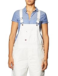 Dickies Women's Bib Overall, White, Small