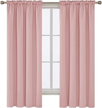 Deconovo Verdunkelungsvorhänge, 182,9 cm, Stangentaschen-Vorhang