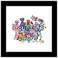 Trends International Gallery Pops Poppy Playtime - Big Group Wall Art, Black Framed Version, 12" x 12" Gallery Pops Wall Art