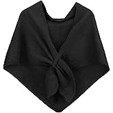 FALETO Women Winter Knit Shawl Wraps Triangle Pashmina Scraf Elegant Poncho Shawls Cozy Fashion for Daily Wear