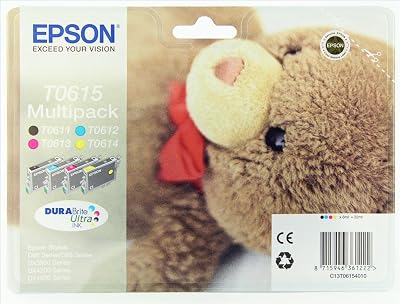 Epson T0615 Black Colour Ink Multipack 4 DuraBrite Ultra C13T06154010