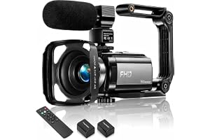 Xoieod Video Camera Camcorder Full HD 1080P 36MP 16x Zoom for YouTube | Vlog camera with 270° rotatable screen, stereo microphone, dual battery included.