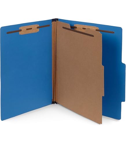 Pendaflex Pressboard Classification Folders - 4-Section Letter Size, Red (10 Per Box)