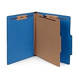 10 Dark Blue Classification Folders - 1 Divider - 2