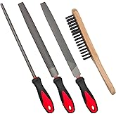 VASTOOLS Metal Files,10In. Half Round,Flat,Round,American Pattern Files,T12 Hardened Steel, for Deburring,Ideal for Tools,Woo