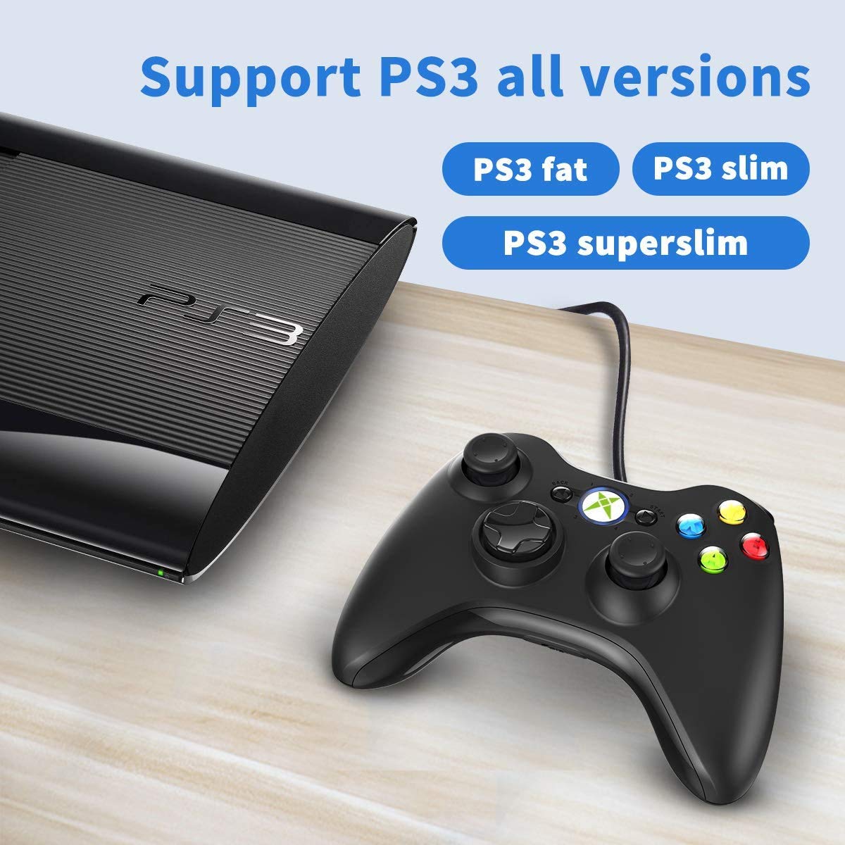 NBCP Wireless Game Controller Gamepad for PC/Laptop gaming Computer(Windows XP/7/8/10) / PS3 Steam Game controller