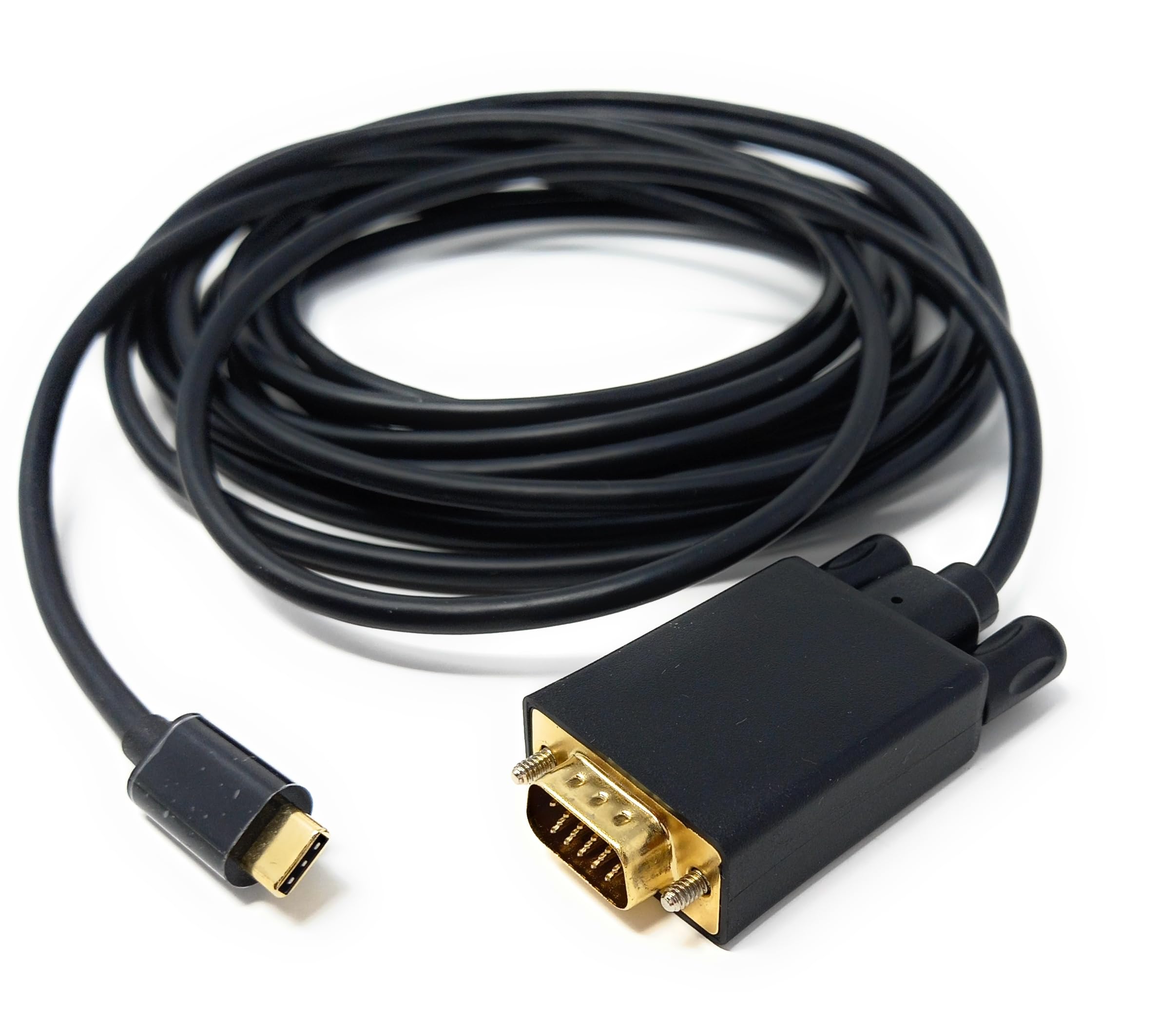 DRUT 5m USB C to VGA Cable, Type-C Male to VGA Male Adapter Lead Supports 11920 x 1080, 1080P 60Hz Compatible with Computer, Monitor, Projector, TV 16.5ft