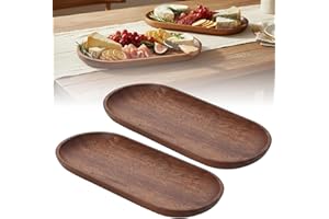 Solid Wood Coffee Serving Platters, Wood Wooden Tray, Small Rectangular Tray,Avoid Sliding and Spilling Food, for Dessert Sna