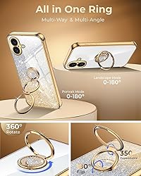 XYZ for iPhone 16 Case with Stand, Phone Case with