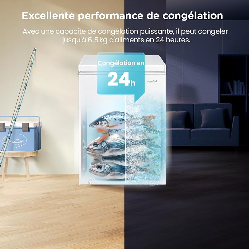 ' 143L RCC146WH2EU(E) Congélateur coffre autonome, Blanc