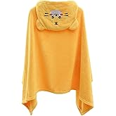 IFaryMes Toddler Bath Towel Baby Towels with Hood 27.5"X55" Ultra Absorbent Soft Bathrobe Blanket Kids Shower Towel for Girls and Boys(Sunset Yellow)