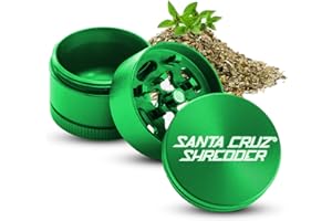 Santa Cruz Shredder Herb Grinder 3 Piece Medium 2 1/8" Superior Grip and Aluminium (Green)
