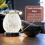 Cello Silver Mosaic Touch Electric Wax Melt Burner Oil Diffuser view 6