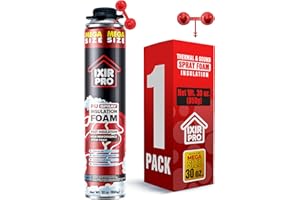ixirpro Spray Foam Insulation Can (30 oz. / 850 g) Expanding Sealant, Mega Size Closed Cell Spray Foam Insulation, High Density, Walls Ceiling Windows Doors