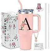 AiHeart Monogrammed Gifts for Women,Personalized Gifts for Women,Birthday Gift for Mom,Personalized Tumbler with Handle,Customized Tumblers for Woman,Cute Tumbler,Funny Gift for Mom,Grandma -A