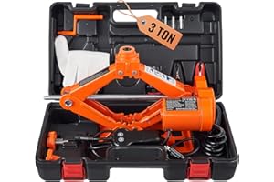 VEVOR Electric Car Jack, 3 Tons /6600 lbs 12V Electric Scissor Jack, Double Saddles with Remote Control, Portable Car Jack fo