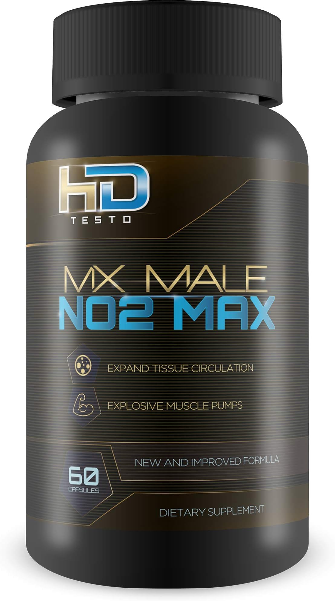 Mx Male N02 Max - by HD Testo - Boost Blood Circulation - Expand Tissue - Recover Quicker - Increased Nutrition Delivery - Feel Power - Made with L-Citruline, L-Arginine, Dipotassium Phosphate -