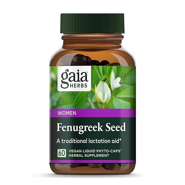 GAIA HERBS FENUGREEK SEED – HELPS SUPPORT HEALTHY LACTATION AND BREAST MILK PRODUCTION* – MADE WITH ORGANIC FENUGREEK SEEDS – 60 VEGAN LIQUID PHYTO-CAPSULES (UP TO 15-DAY SUPPLY)