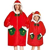 OLAOLA Wearable Blanket Hoodie with Zipper, Oversized Fleece Sherpa Fluffy Hooded Blanket