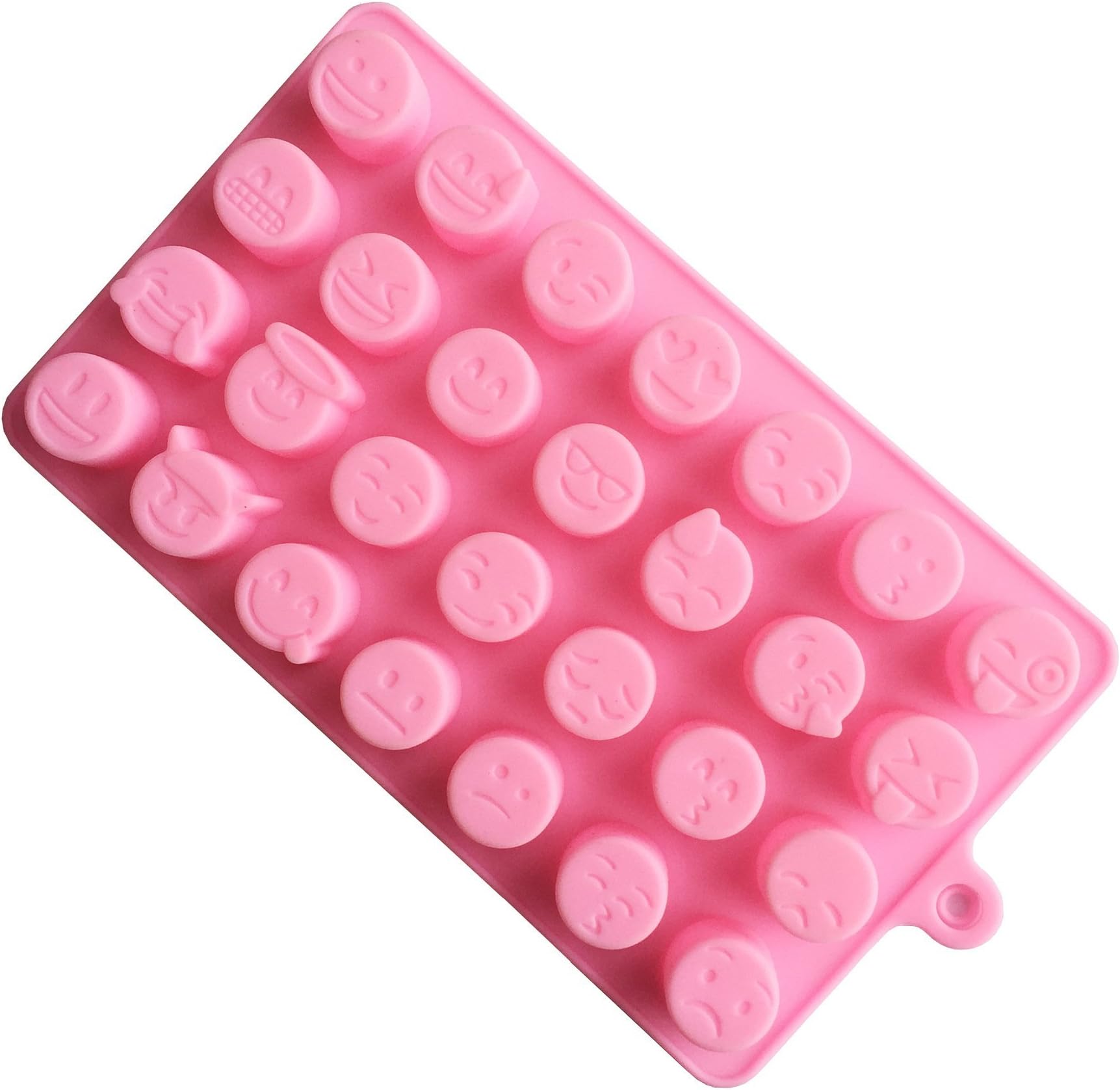 Always Your Chef Silicone 28-Cavity Emoji Candy Mold/Chocolate Mold/Ice Cube Trays DIY Molds, MINI Molds for Making Jelly-O, Random Color