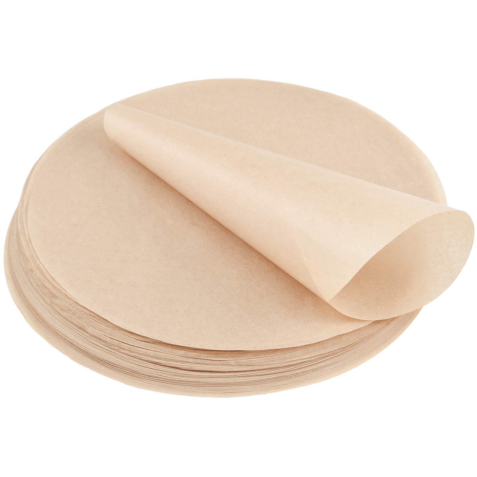 Irich 100Pcs Round Parchment Paper, 8 Inch Non-Stick Greaseproof Baking Paper for Grill Cook Steam, Air Fryers Liners, Cake Tin Liners, Wax Discs for jam Jars