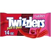Twizzlers, Pull 'N' Peel Cherry Flavored Licorice Style, Chewy Candy Bag, 14 Ounce
