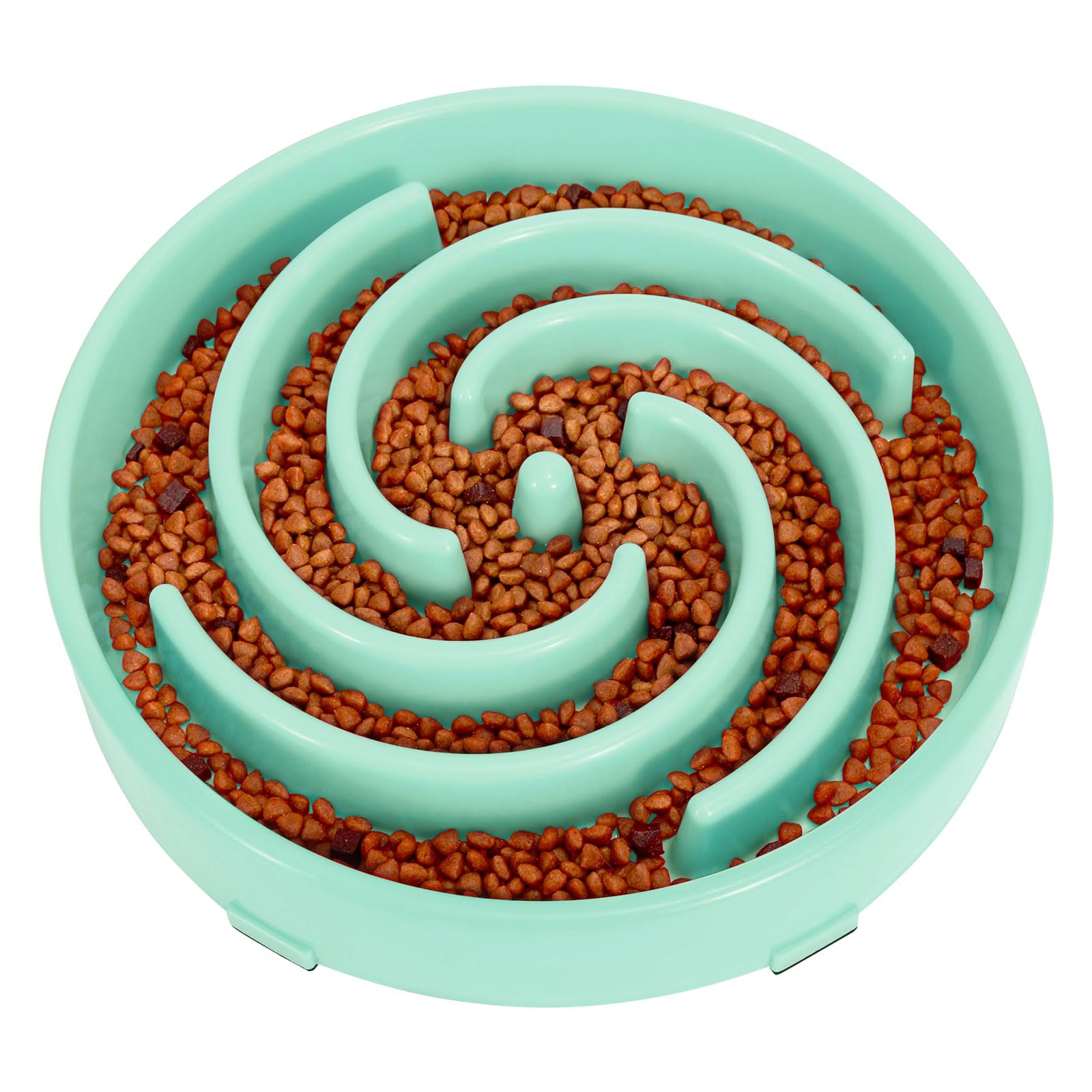 LEACOOLKEY Large Slow Feeder Dog Bowl,Maze Interactive Slow Eating Feeder Bowls, Anti Gulping Healthy Eating,Stop Bloat Pet Slow Down Feeding Dishes for Medium/Big Dogs（Bean Green）