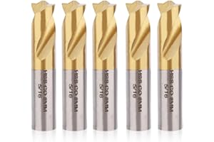 5pcs Spot Weld Drill Bit, 5/16in/8mm High Speed Steel Spot Weld Cutter Titanium Coated